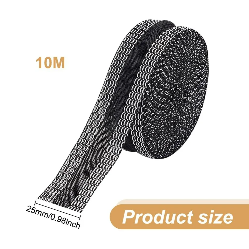 10m Trousers Edge Modified Strips, Black Iron on Hem Ribbon for Pants Hem Clothing Tapes Permanent No Sew Hemming Strip Hem