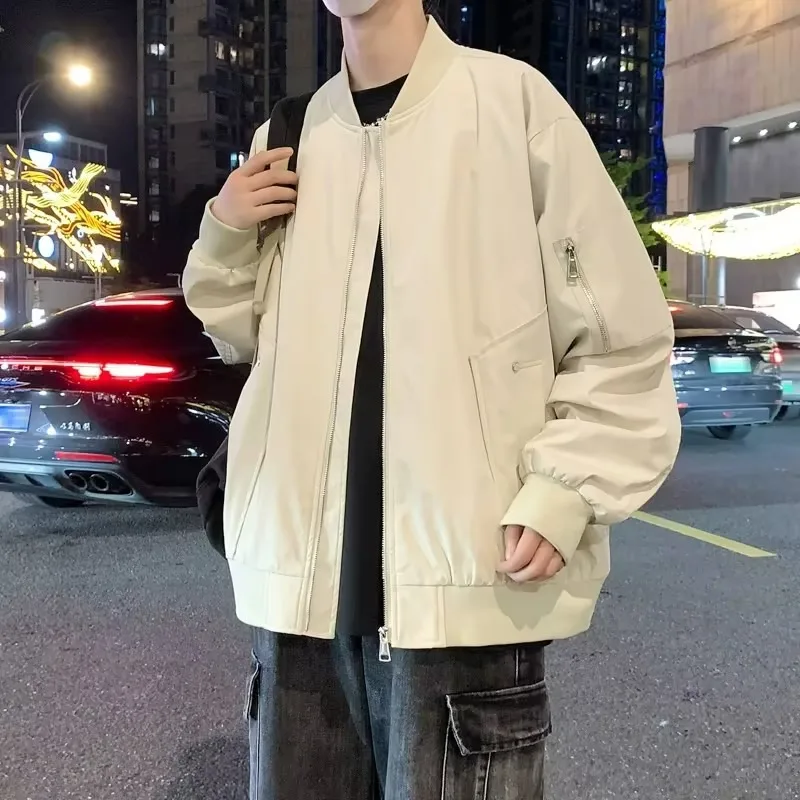 

Fashion Men Jacket Comfort Outdoor Riding Light Motorcycle Coat Premium Baseball Collar Camping Waterproof Autumn Men Clothing