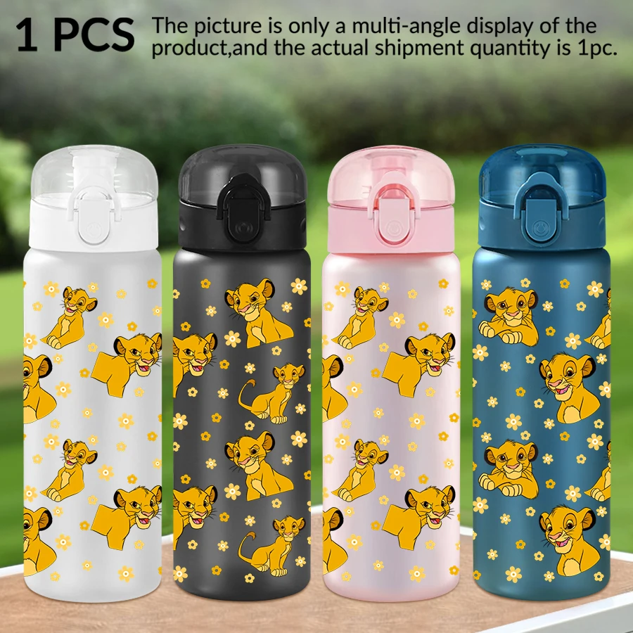 

1Pc Disney Lion King Simba pattern 26oz plastic water bottle outdoor sports water cup birthday/homecoming gift