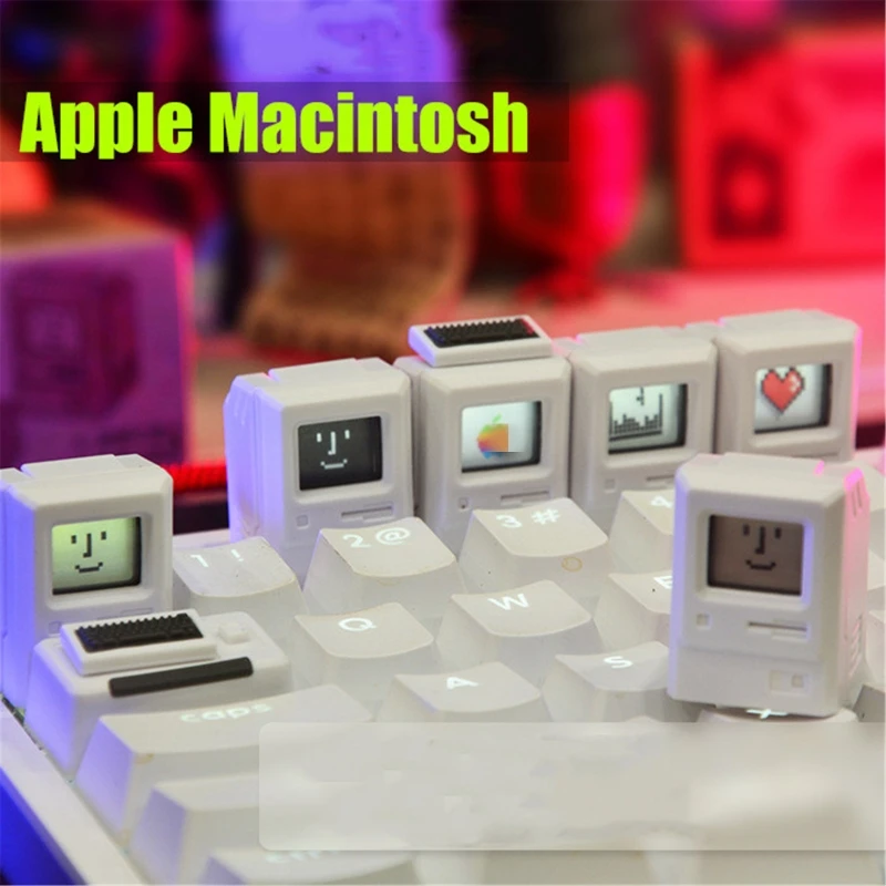 Клавиатура MAC Macintosh в стиле 80-х годов Классическая индивидуализированная клавиатура в стиле ретро для механической клавиатуры Клавиатура с подсветкой Клавиатура ESC + клавиша U