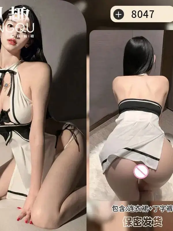 Seksowna Sukienka Mini w Stylu Cosplay College JK z Kokardą, Rozcięciem z Boku, Elegancka, Słodka, Gorąca, Seksowna, Damska, Słodkie Top HGD8