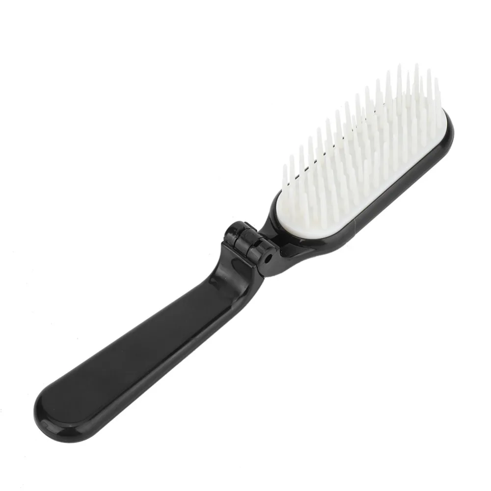 4PCS Nylon Brush Foldable Hair Comb Anti-Static Detangling Pocket Hair Comb Pocket Size Black Portable Hair Brush All Hair Types