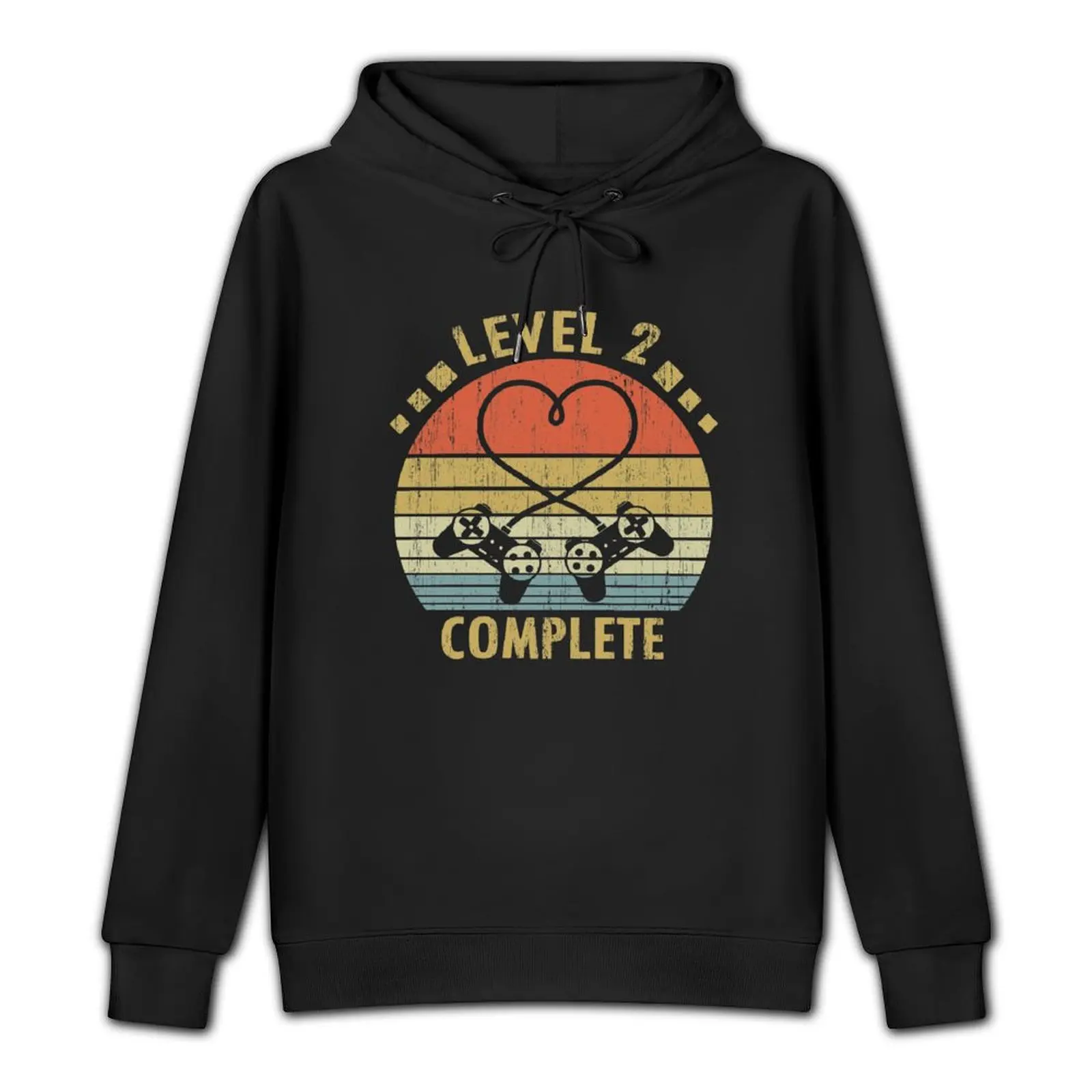 Level 2 Complete - 2nd Wedding Anniversary Gift Video Gamer Pullover Hoodie streetwear men new hoodies and sweatshirts