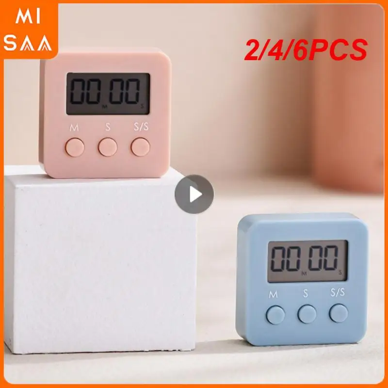 2/4/6PCS Electronic Timer Practical Efficient Reliable Task Management Digital Effective Study Kitchen Timer For Students