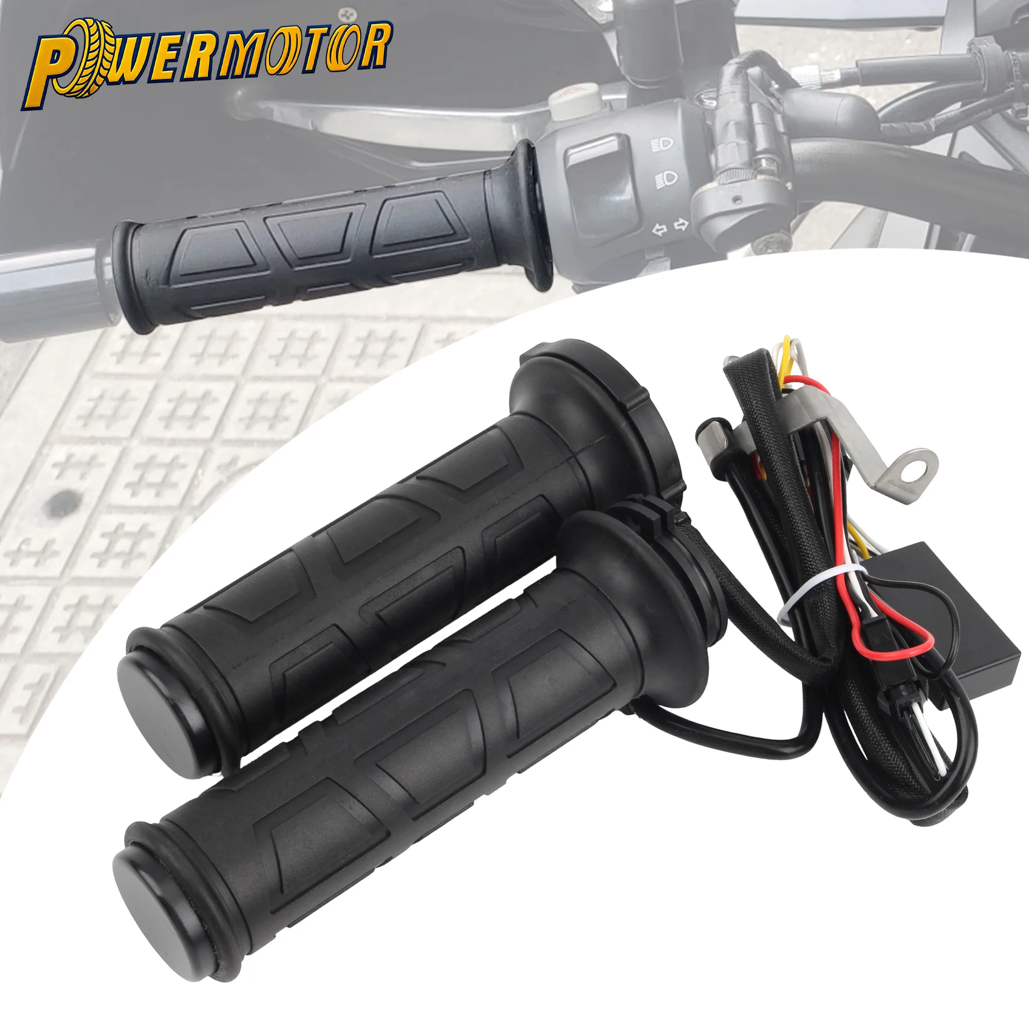 

22mm Universal Heated Grips Motorcycle Handle Heating Hand For ATV Scooter Moped Adjust Temperature Hot Handlebars Accessories