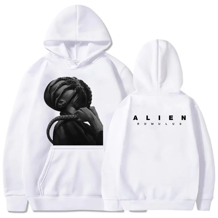 Alien Romulus Movie Hoodies For Autumn Winter Fleece Sweatshirt Gothic Hooded Clothing Vintage Graphic Printing Hooded Pullovers