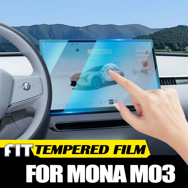 Car Central Control Navigation Tempered Film Fit for Xpeng MONA M03 2024 2025 Modified Car Large Screen Display Screen Film