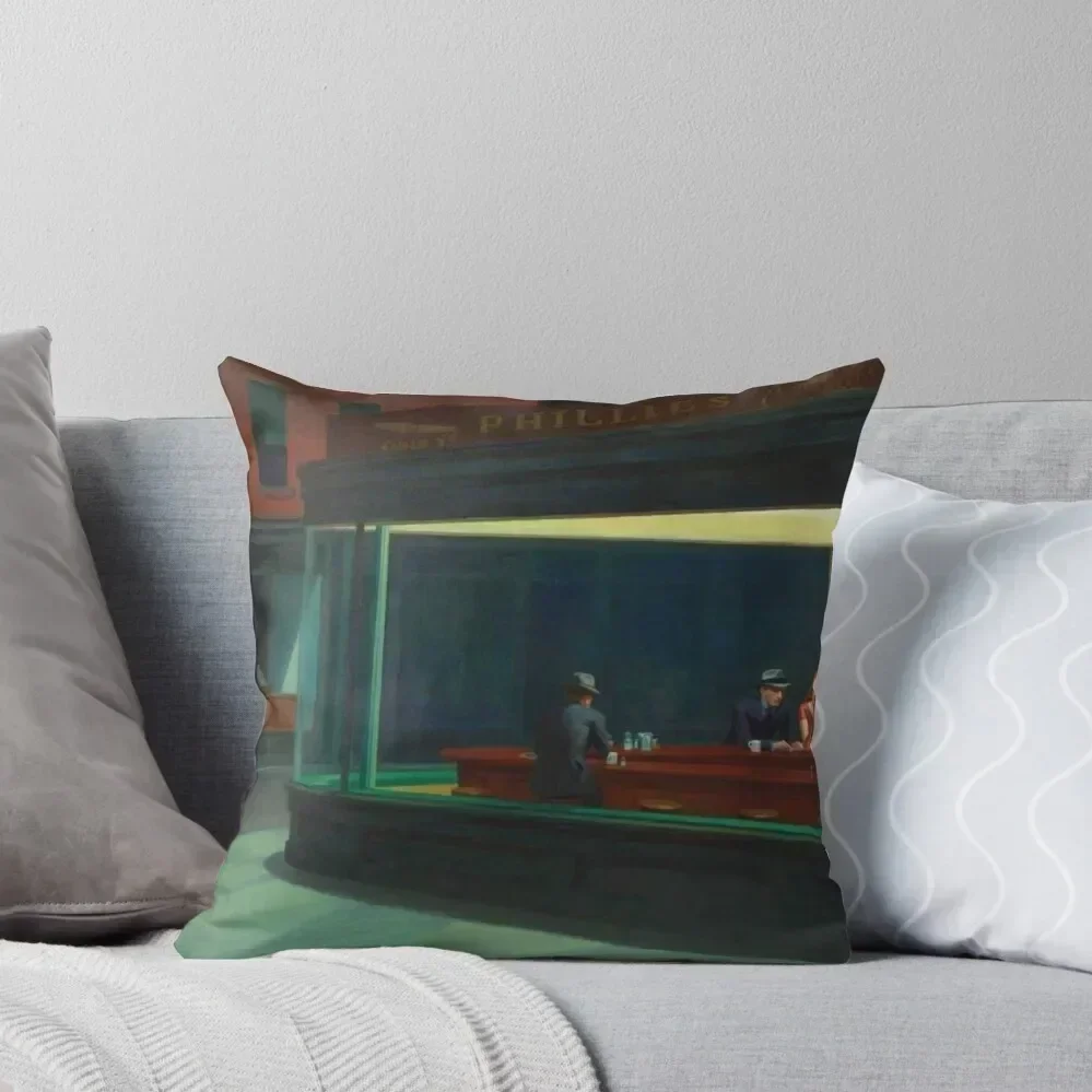 

Nighthawks Edward Hopper Throw Pillow Cushions For Sofa Pillowcases For Pillows Christmas Pillowcase pillow