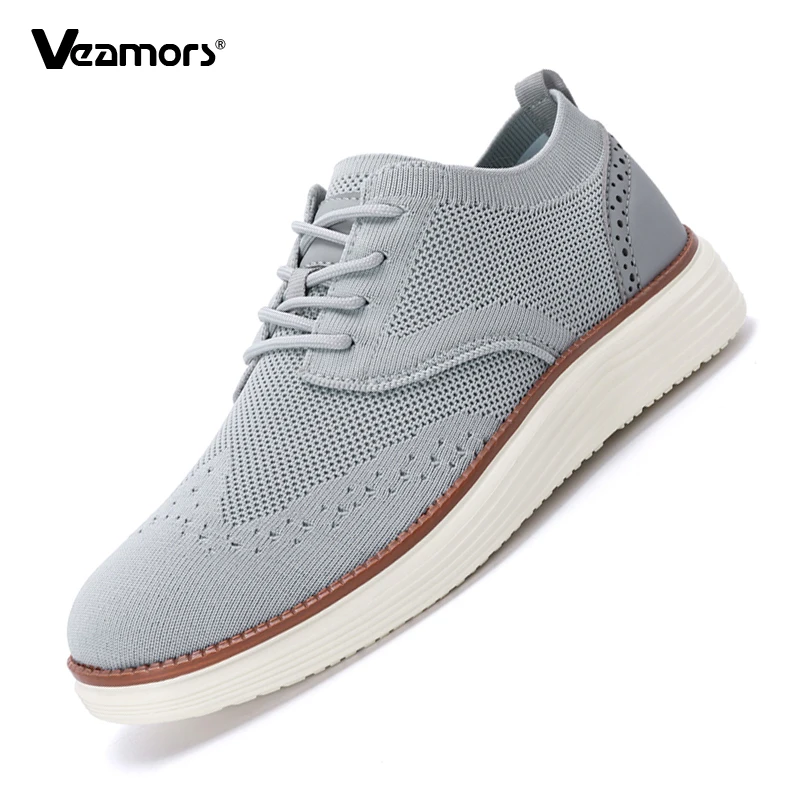 

Breathable Knitted Men's Casual Shoes Elastic Walking Flats Big Size 39-48 Daily Shoes Traveling Driving Shoes Anti-slip