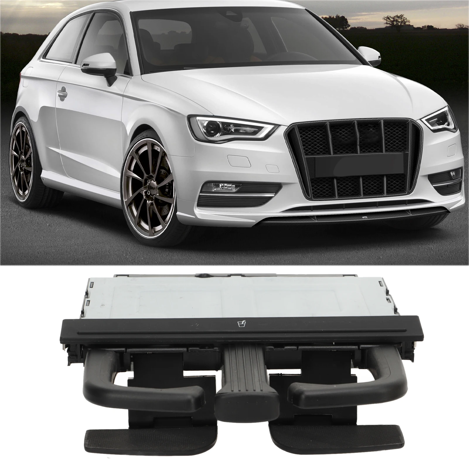 

8P0885995 Подлокотник на заднее сиденье Подстаканник 8P0885995B Растягивающаяся полка для хранения чашек для напитков