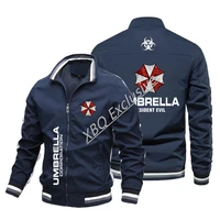Chaqueta de béisbol fina para hombre, cazadora de locomotora con logotipo de Umbrella Corporation, para las cuatro estaciones, nueva moda