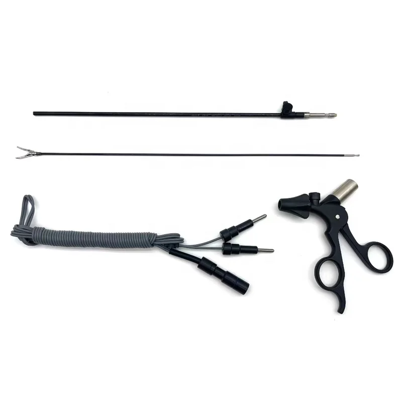 Laparoscopic new surgery fenestrated bipolar coagulation forceps with cable