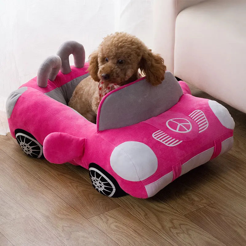 Warm Cushion For Teddy Pet Dog Bed Car Shape Cat Nest Soft Puppy House Chihuahua Kennels Convertible Mercedes Kitten Padded Sofa