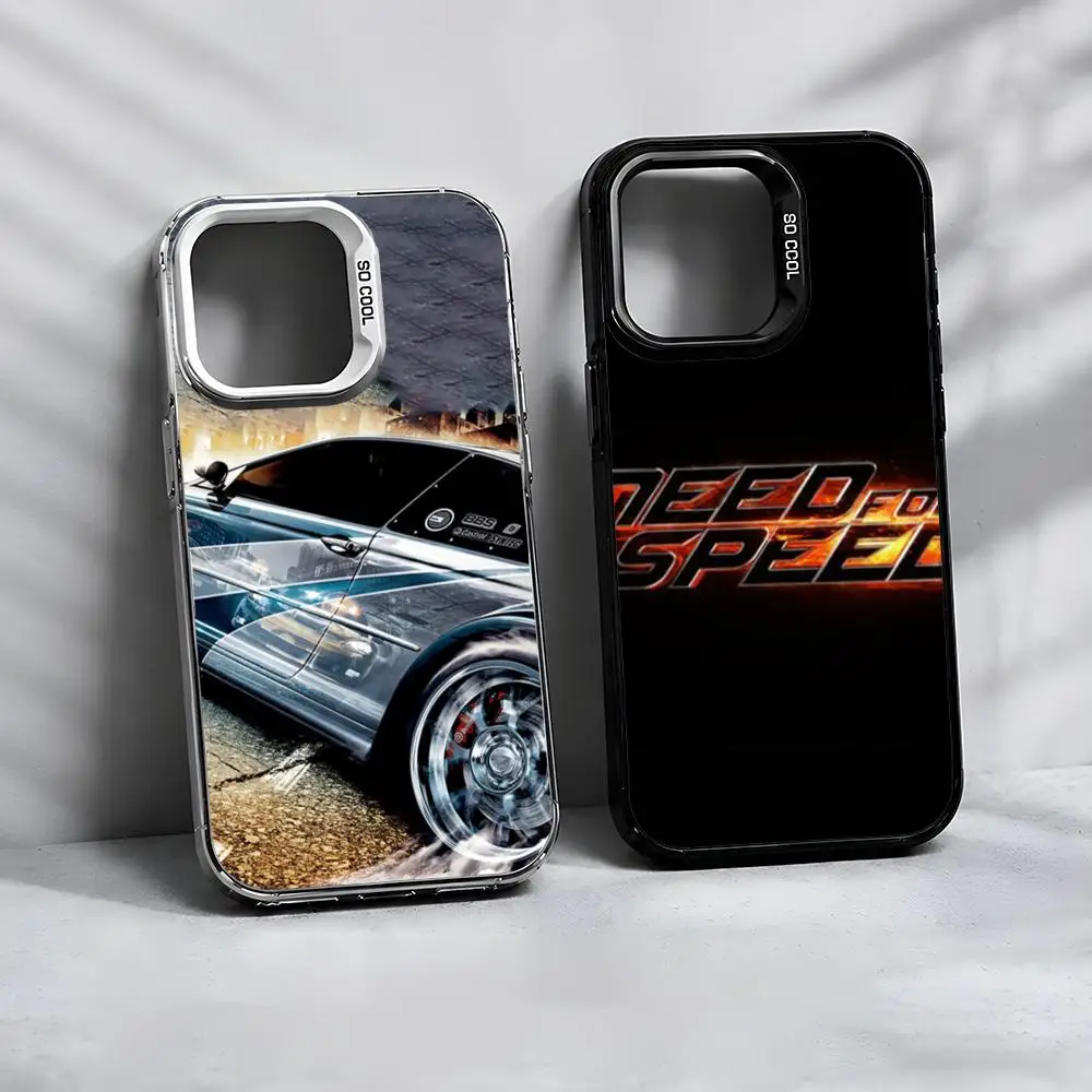 Funda para Teléfono con Diseño de Juego de Carreras N-Need for S-Speed para iPhone 17 16 15 14 13 Pro Max Air, Acabado Mate, Metálico, Aurora, de Lujo