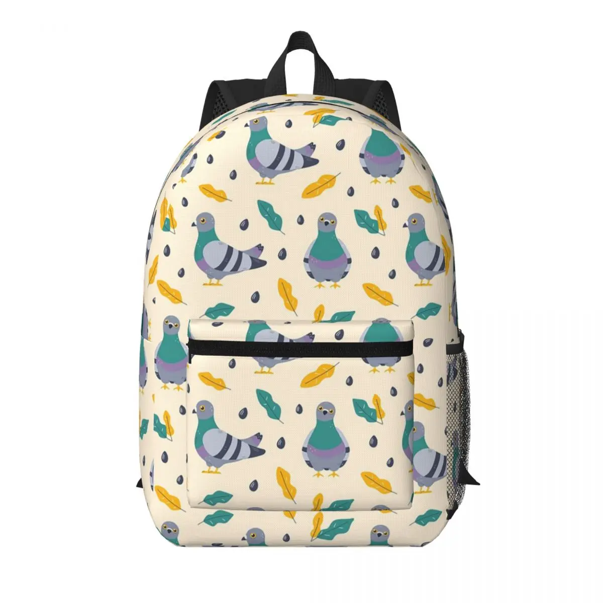 

Pigeon Themed Pattern Student Backpack School Bag Hiking Travel Daypack for Boys Girls Bookbag Shoulder Bags