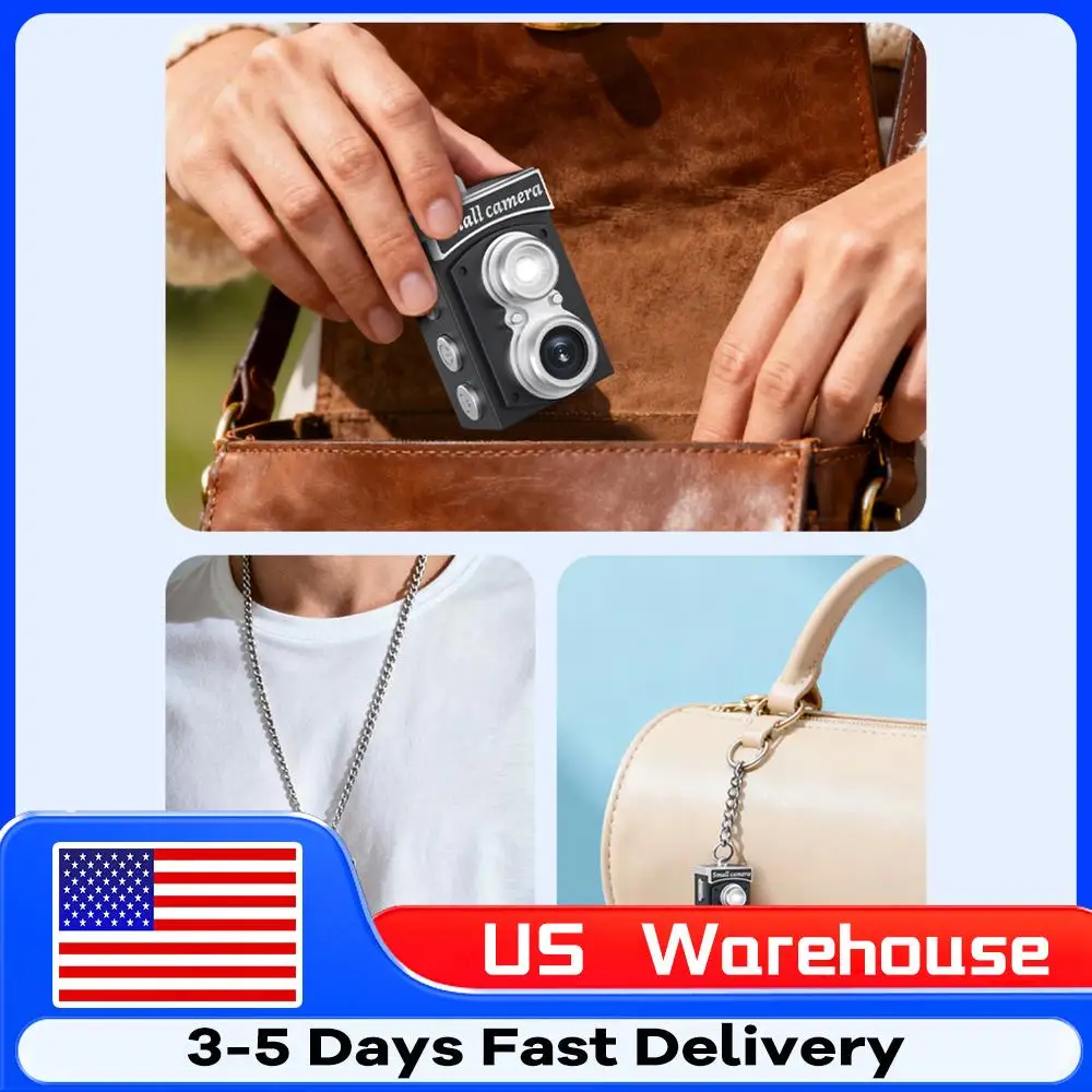 

Mini Vlogging DV Cameras Rechargeable Video Recording Cam 8.6 Million Pixel Vintage Photo Camcorder for Kid Adult Beginner Gift