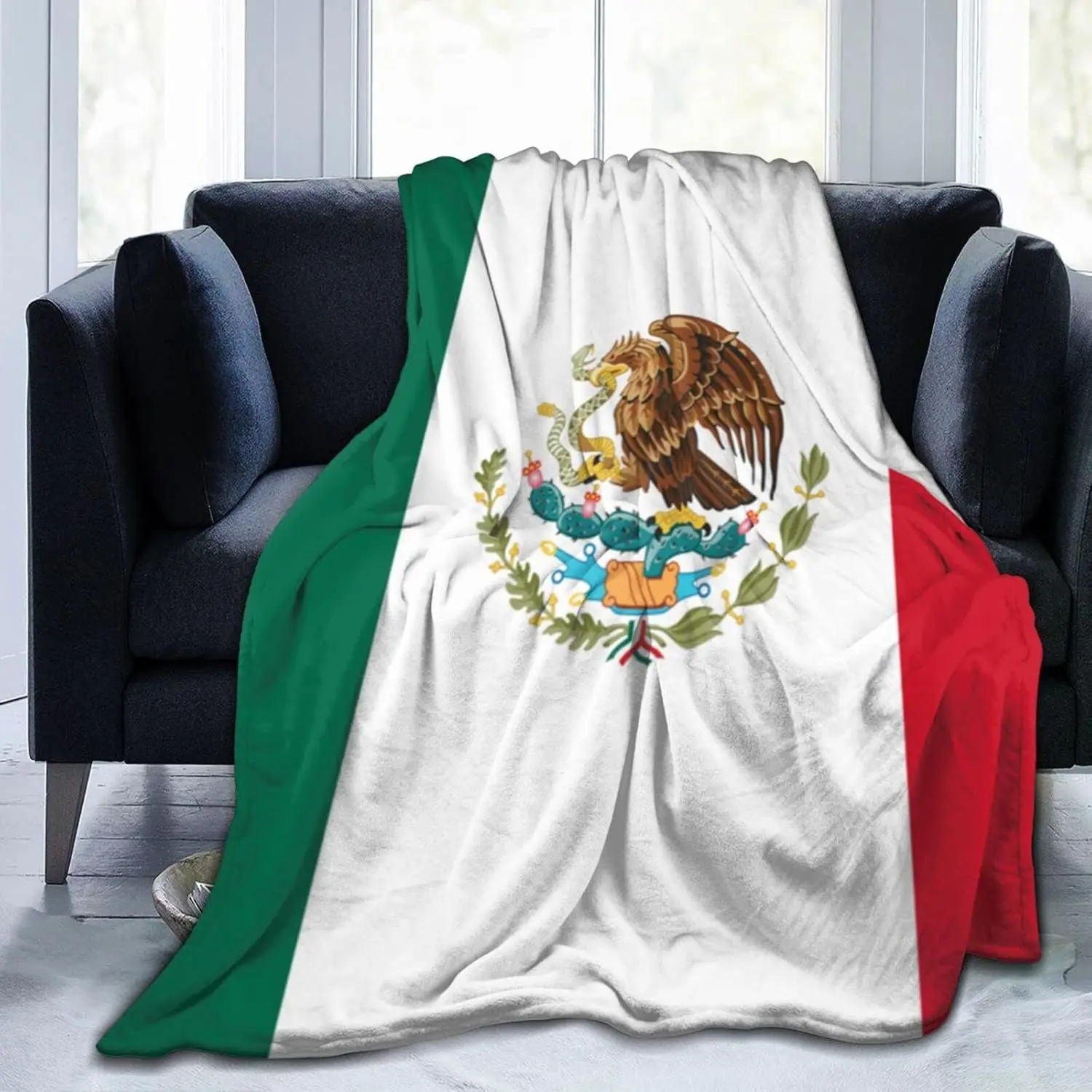 Flag of Mexico Ultra-Soft Micro Fleece Blanket Throw Blanket Warm Blanket Throw Blanket Ultra Soft Thick Bed Blanket