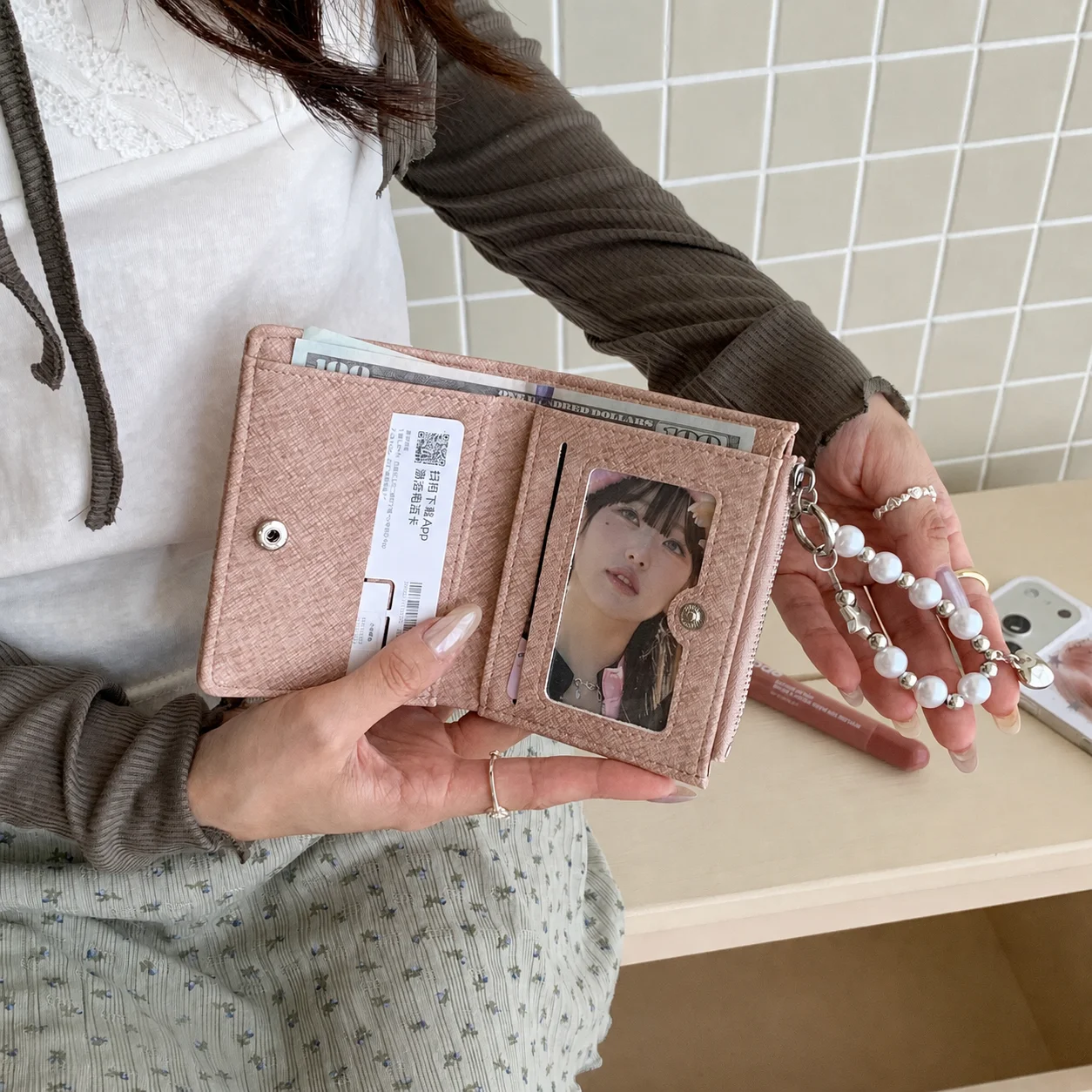 Coin Wallet Ultra Lightweight Daily Purse Charm Wallet Large Capacity Card Wallet For Photos Women Cash