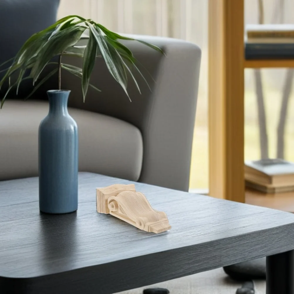 

Wooden Corner Onlay Applique Large Decorative Corbel Carving For Walls Doors Windows European Style Wood Corbels Shelf