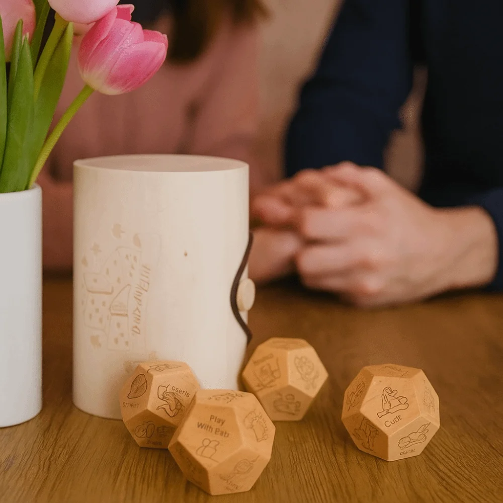 

12 sided Wooden Food Dice Game Decision Make Randomly Deciding Food Decision Dice Games Entertainment Decoration Date Night Dice
