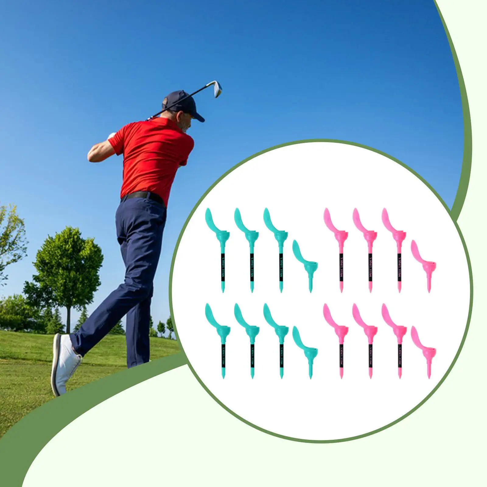 

Innovative Chair Shaped Golf Tees Petal Stopper Easy Insert Equipment for Practice Accessories Driving Range