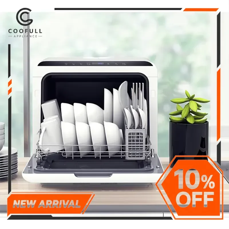 Portable Mini Dishwasher Automatic Countertop Tabletop Compact Small Home Kitchen Apartment Dorm Office Lazy Cleaning Machine