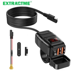Gadpow-enchufe USB QC3.0 para motocicleta, Cargador rápido de teléfono móvil, resistente al agua