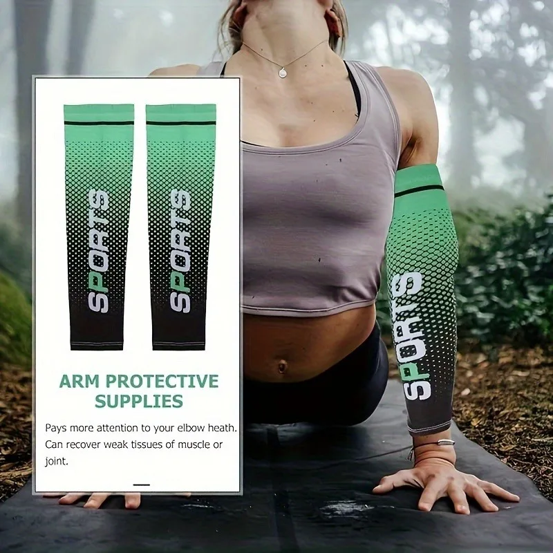 1 Pairs Cooling Arm Sleeves for Men Women, UV Sun Protection Compression Arm Cover, Breathable Cool Sleeve for Running Fishing image 3
