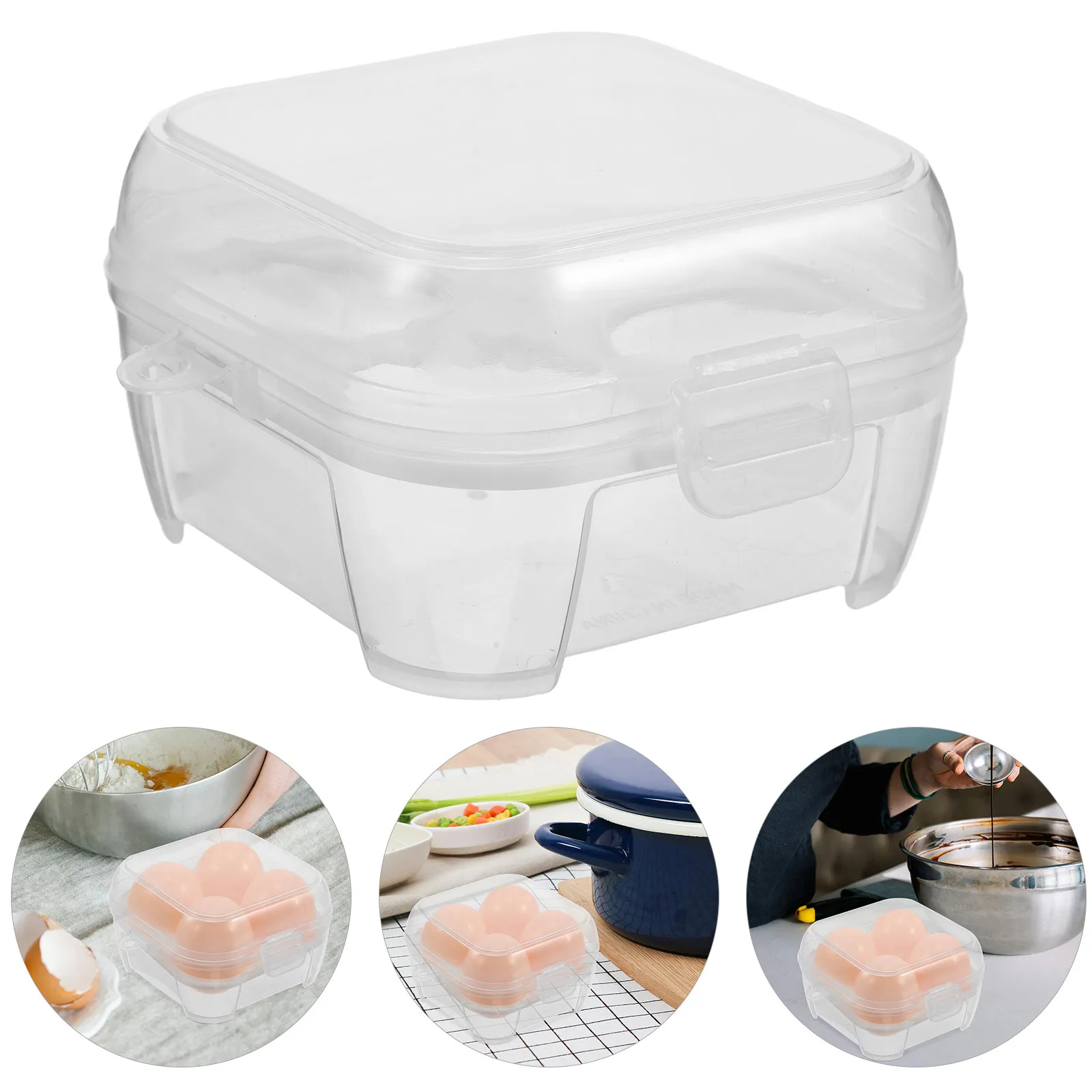 2Pcs Outdoor Egg Storage Container Portable Shockproof Plastic Egg Holder Case Detachable for Camping Travel Outdoor Eggs Box