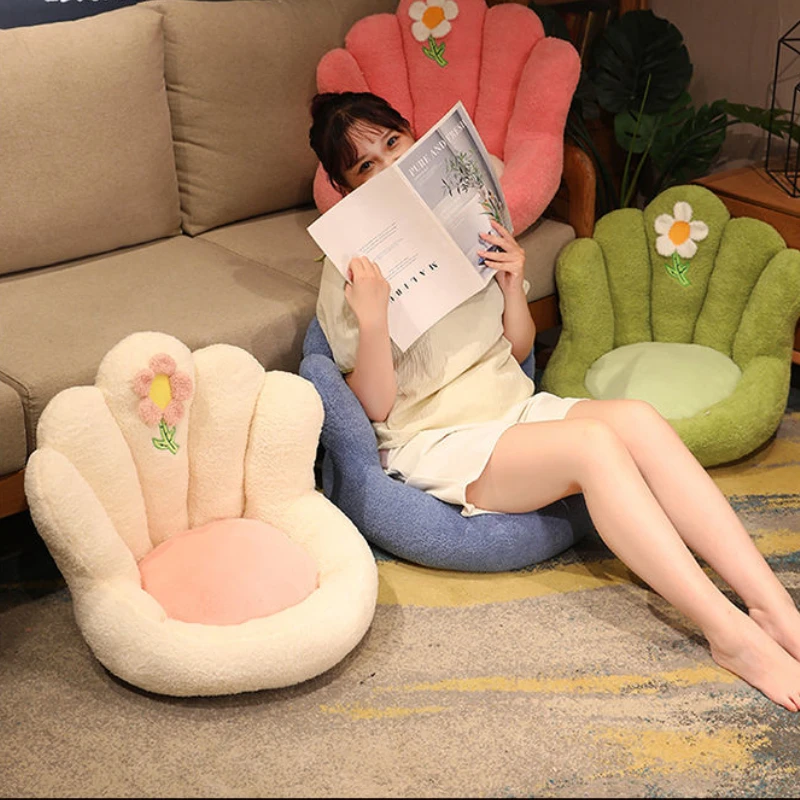 Colorful Flower Cushion Household Bedside Sofa Backrest Integrated Chair Office Sedentary Buttocks Seat Mat Waist Protector