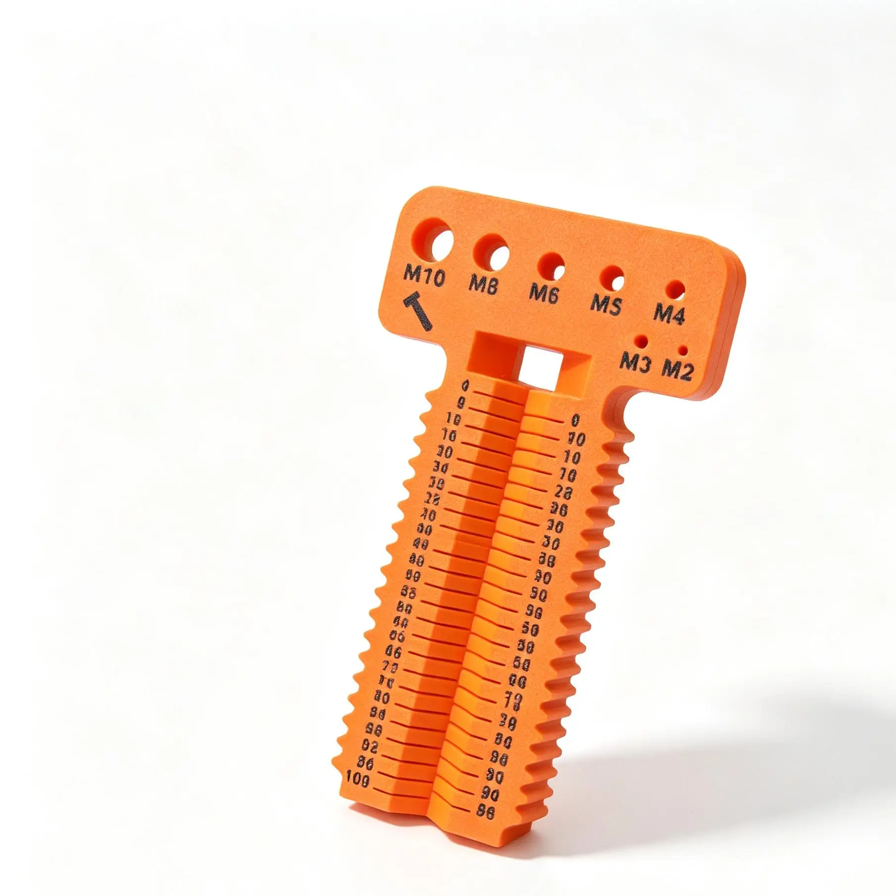 1Pc Multi-functional Screw Measuring Tool, 3D Printed Thread Checker, Metric Screw Size and Length Gauge for DIY, Repairs