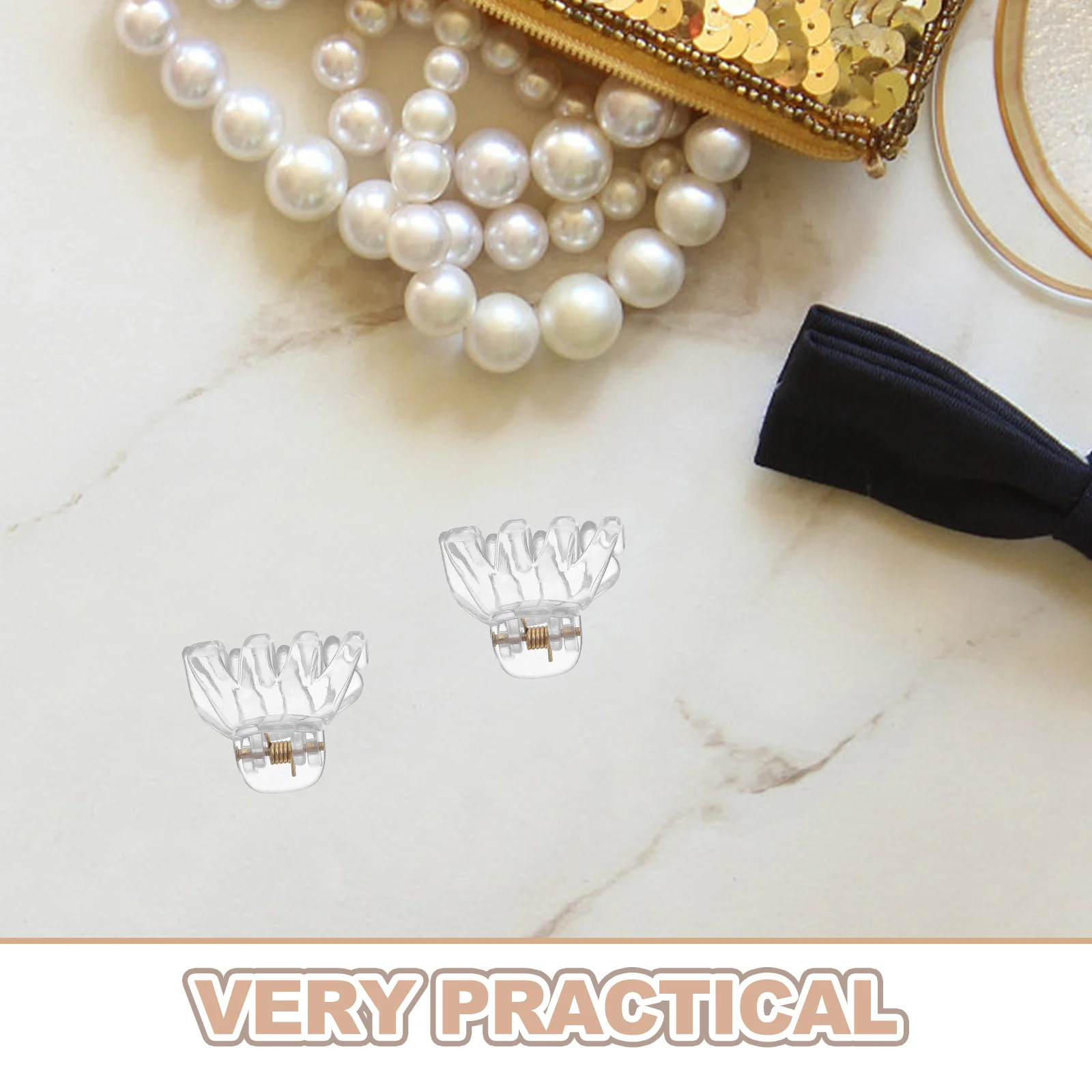 24 peças garras de cabelo de polvo pequeno plástico durável transparente acessórios de aperto de cabelo para mulheres uso diário