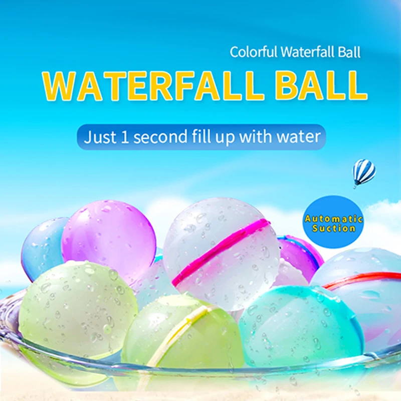 Reusable Water Bomb Splash Balls Water Balloons Absorbent Ball Pool Beach Play Toy Pool Party Favors Kids Water Fight Games