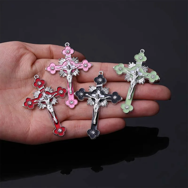 New Religious Jesus Cross Jewelry Craft Pendant, Handmade Pendant Cross Charm Pendant Jewelry Gift