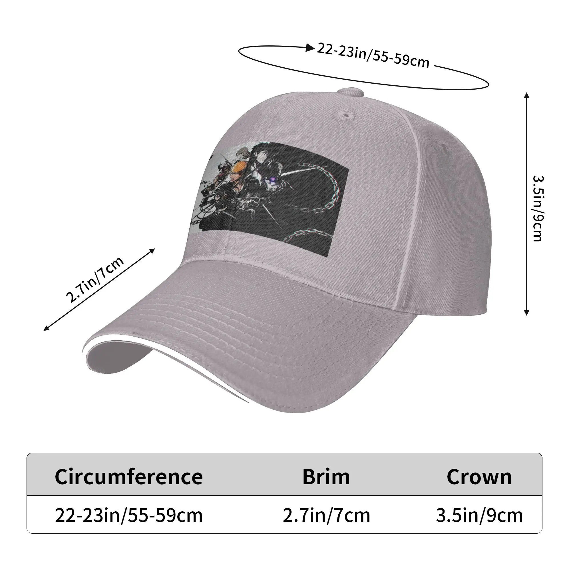 Ichigo Kurosaki Bleach‌ Anime Cap Casual Baseball Caps Adjustable Hat Hip Hop Summer Unisex Baseball Hats Customizable