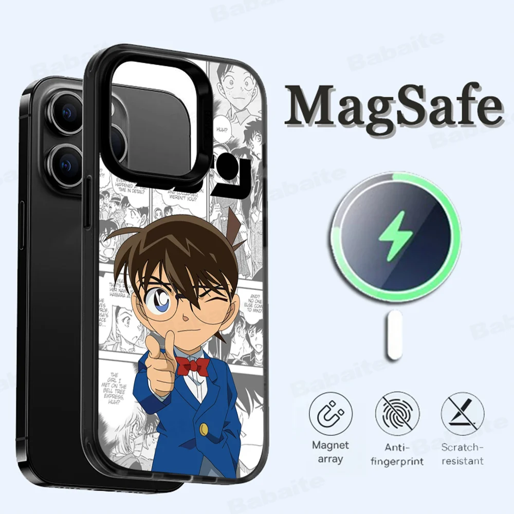 Bilibili Detective Conan Phone Case Magnetic Case For IPhone 16 14 13 12 11 15 Pro Max Plus For Magsafe Wireless Charge Cover