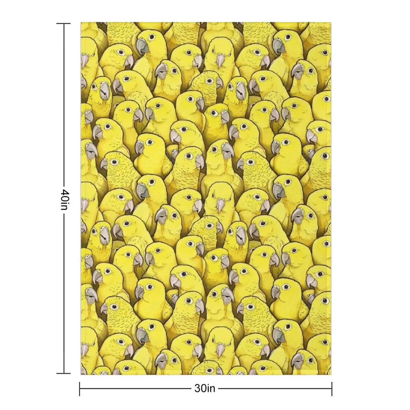 Golden Conures Throw Blanket Thermal Soft Cute Plaid Furry blankets ands cosplay anime Blankets