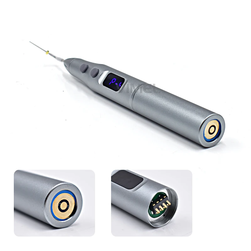 Metal Body Cordless Dental Gutta Percha Cutter Endo Obturation Pen Cordless Root Canal Hot Melt Filling Pen with 2 Tips Tools