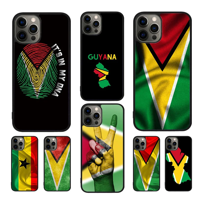 

Guyana Flag Phone Case For iPhone 17 Air 16 15 14 11 12 13 Pro MAX Plus coque Cover Shell