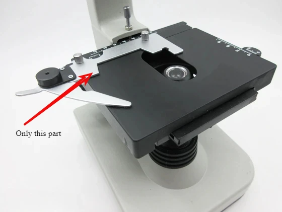 Microscope Accessories Double Layer Mechanical Stage Movable Platform with Specimen Pressing Clamp Sliding Rail Clip