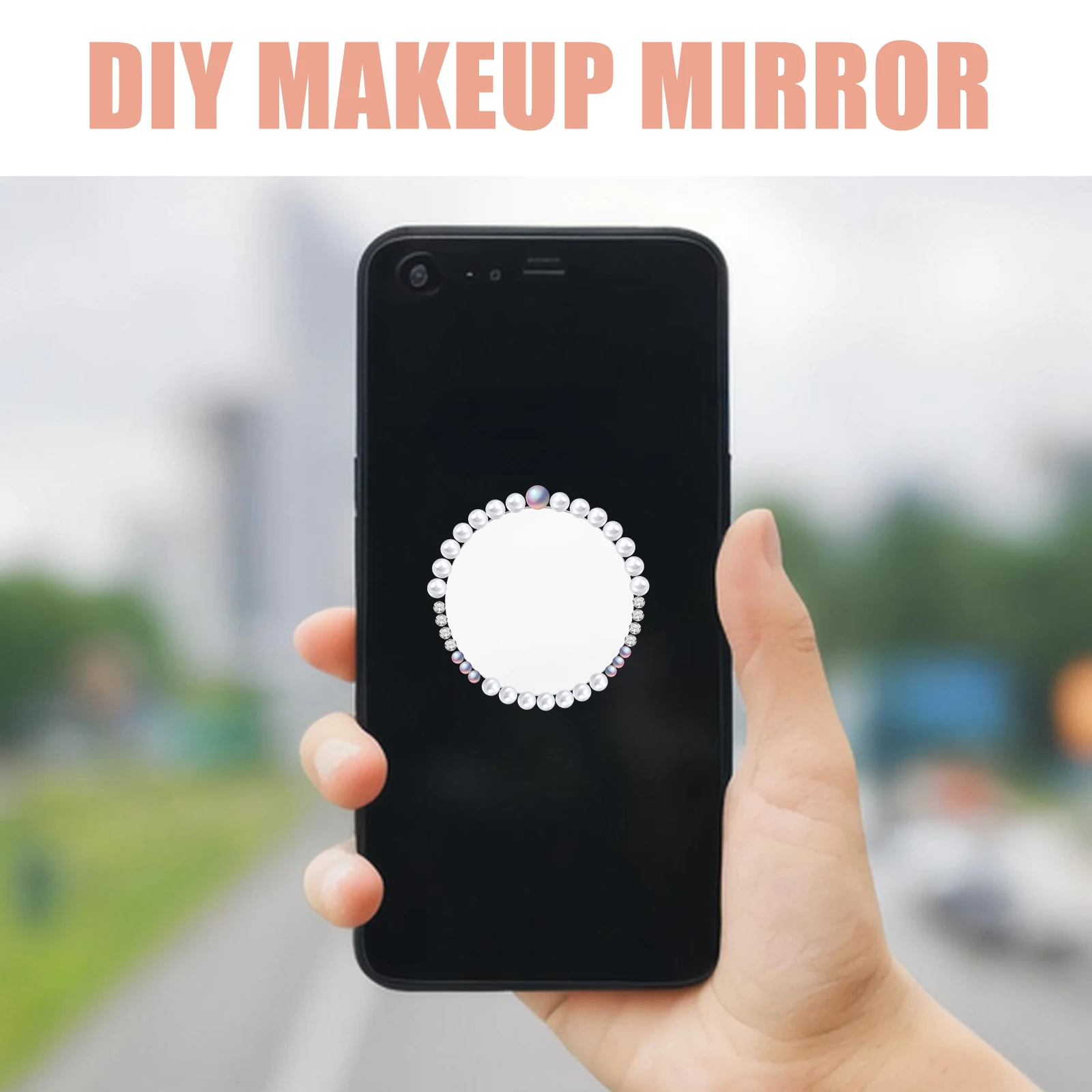 Miroir de maquillage avec lumières, lentille carrée, feuille de remplacement, petites feuilles de miroir, miroir en verre, artisanat de bricolage, 10 pièces