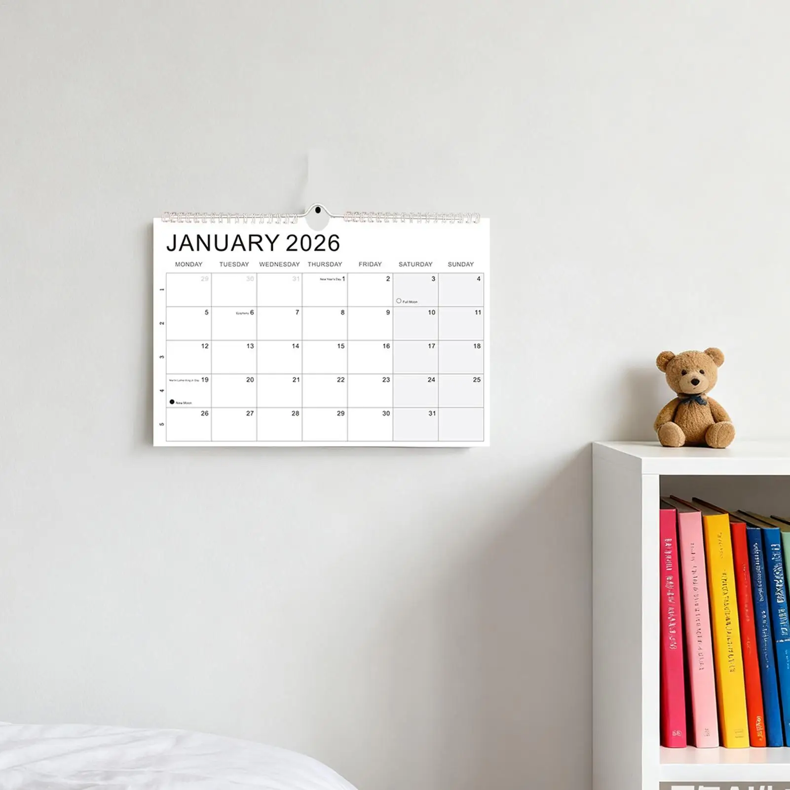 Calendar 2026 Hangable Monthly Planner Organizer Decor 2026 Wall Calendar For Home School Family Classroom Dorm Room