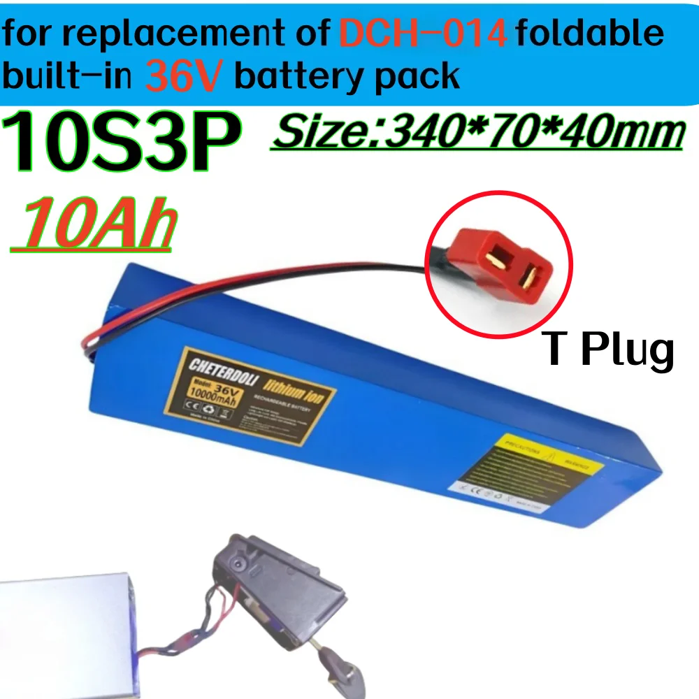 

36V 10Ah 14Ah 10S3P is suitable for 500W electric scooters,replacing the built-in battery with T or XT60 plug 18650 battery pack