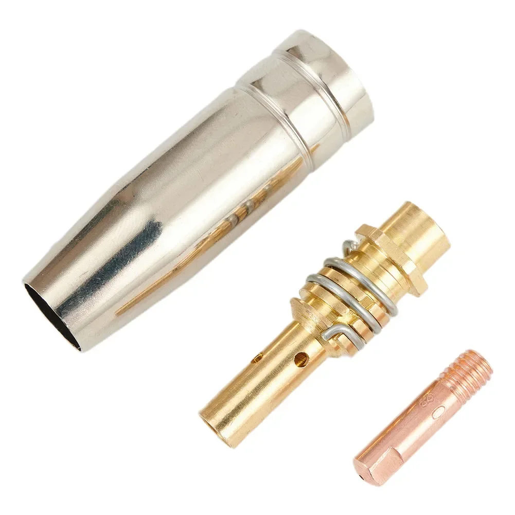 3 pçs 15ak tocha condutora ponta titular bocal 0.6-1.2mm acessórios de soldagem bico dicas de contato kit para peças de ferramentas de soldador mig