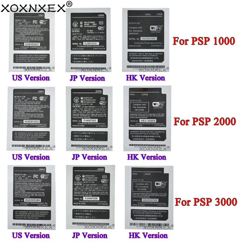 Pegatinas traseras de etiqueta para consola de juegos GBA SP GBC GBP, pegatinas de carcasa, sellos de etiqueta para PS4 Pro Slim 2000 1000 1100 1200