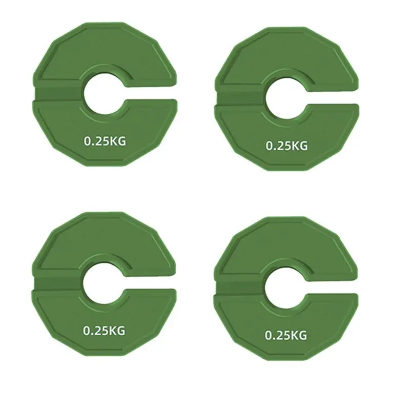 8 Pcs Gym Micro-Type Plates Dumbbell Fractional Weight Plate Rubber Add-On Weights For Strength Training, 0.25Kg Green