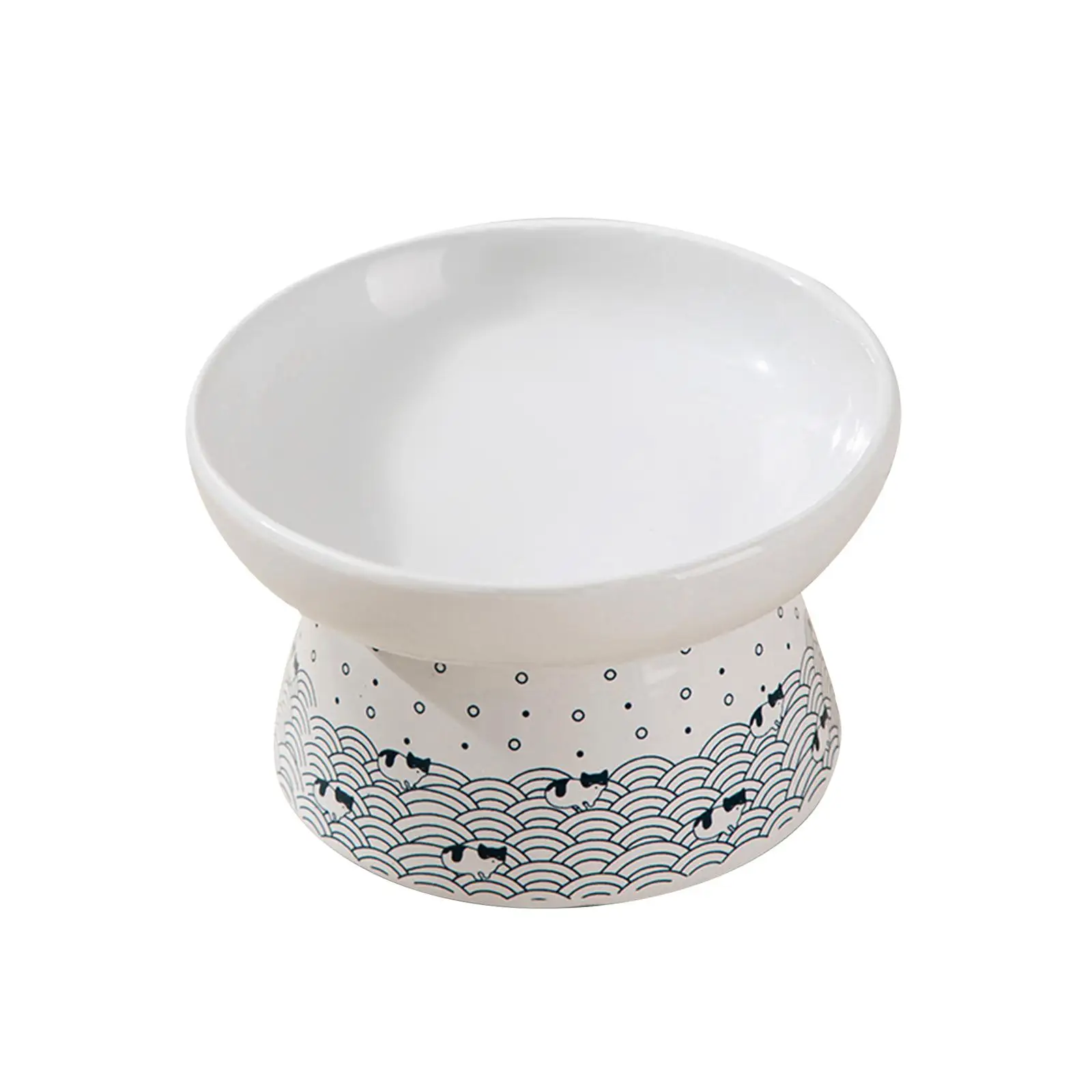 Ceramic Cat Food Bowl, Lovely Pattern, Cat Feeding, Wet Food Watering Accessory,