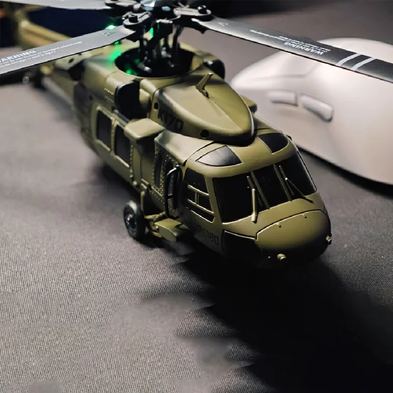 Weili K170 zdalnie sterowany helikopter czterokierunkowy bezszczotkowy model samolotu o stałej wysokości Uh60l Rc Model symulacyjny prezent dla dzieci