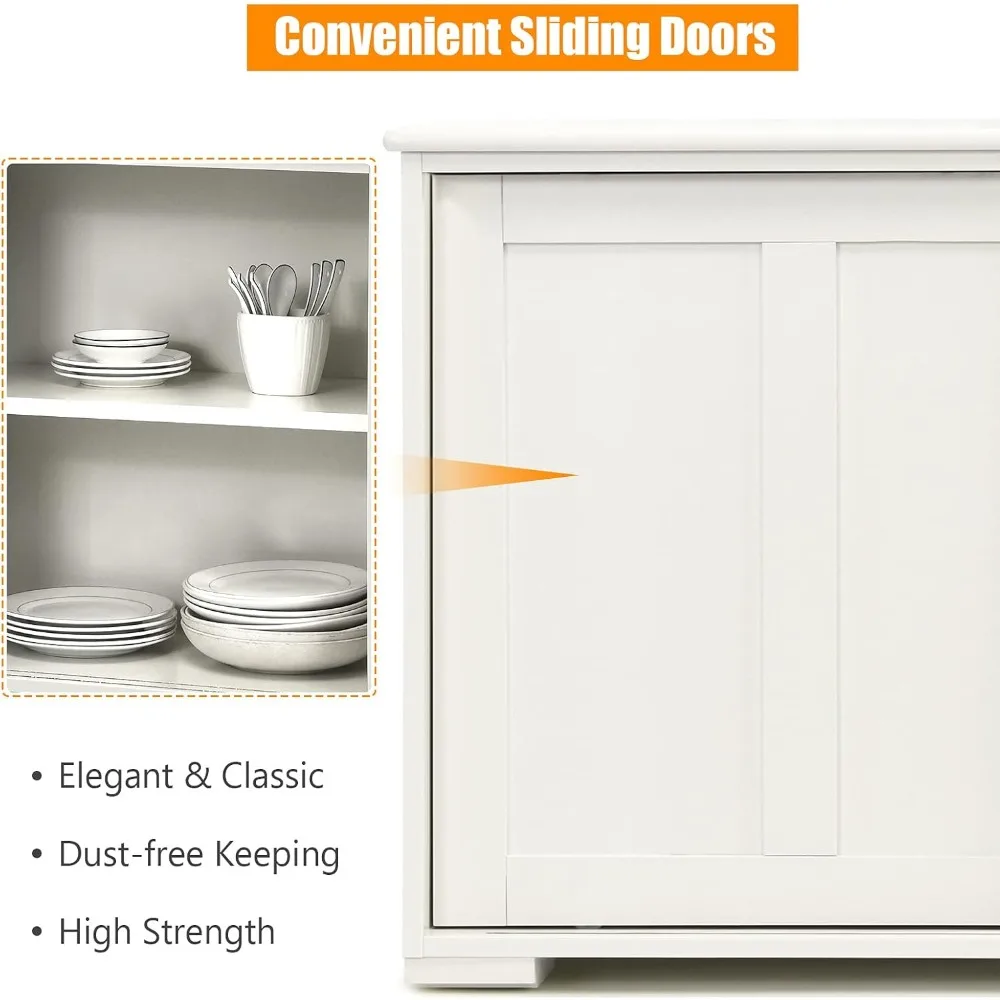 طاولة وحدة تحكم ذات رف قابل للتعديل، وبار قهوة بباب منزلق، وخزانة بوفيه للتخزين، وطاقات غرفة المعيشة، وأثاث موفر للمساحة S