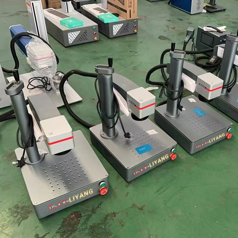 20W 30W Fiber Laser Marking Machine Metal Engraving Cutting for PVC Plastic Stainless Steel Compact Desktop Laser Engraver